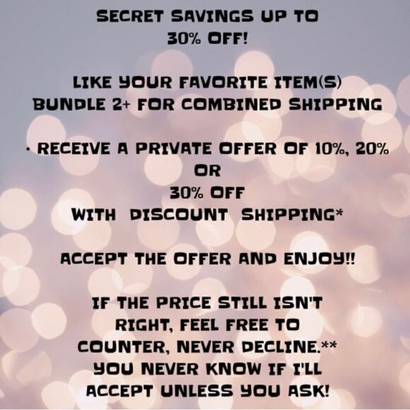 SECRET SAVINGS UP TO
30% OFF!  - Picture 1 of 3
